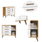 Cômoda Sapateira 4 Gavetas E 1 Porta Retrô Q Charm - Édecasam