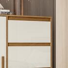 Cômoda Sapateira 4 Gavetas Espaçosas Puxador Mdf Pés Rodízios