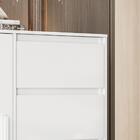 Cômoda Sapateira 4 Gavetas Espaçosas Puxador Mdf Pés Rodízios