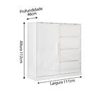 Cômoda Sapateira 4 Gavetas Espaçosas Puxador Mdf Pés Rodízios