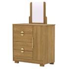 Cômoda Sapateira 4 Gavetas Espelho Paraguai Nature