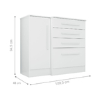 Cômoda Sapateira 4 Gavetas Noah Branco