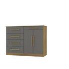 Comoda Sapateira 5 Gav. 2 Portas Sirius Nature/alasca - Vlr