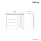 Cômoda Sapateira 5 Gavetas 1 Porta Duetto Cinamomo / Off White