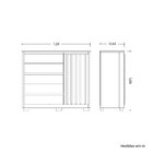 Cômoda Sapateira 5 Gavetas 1 Porta Duetto Freijó/off White