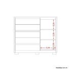 Cômoda Sapateira 5 Gavetas 1 Porta Duetto Freijó/off White