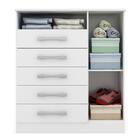 Cômoda Sapateira 5 Gavetas 1 Porta Madri Acp Móveis Branco