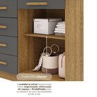 Cômoda Sapateira 5 Gavetas 2 Portas Cannes Nature/alasca