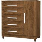 Comoda Sapateira 5 Gavetas E Porta 20016 Vlr