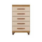 Cômoda Sapateira 5 Gavetas Luton - Carvalho Americano - Off W