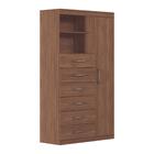 Cômoda Sapateira 6 Gavetas 1 Porta Tiajin Jatobá