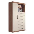 Cômoda Sapateira 6 Gavetas 1 Porta Tiajin Jatobá Areia