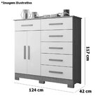 Cômoda Sapateira 6 Gavetas 2 Portas Mandarim Cinamomo/off Whi