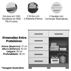 Cômoda Sapateira 6 Gavetas 2 Portas Mandarim Cinamomo/off Whi