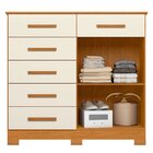 Cômoda Sapateira 6 Gavetas 2 Portas Mandarim Cinamomo/off Whi