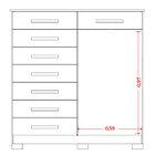 Cômoda Sapateira Alta Julieta 8 Gavetas 2 Portas Cinamomo/off