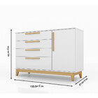 Cômoda Sapateira Ambientare Mdf 4 Gavetas 1 Porta Incabrás