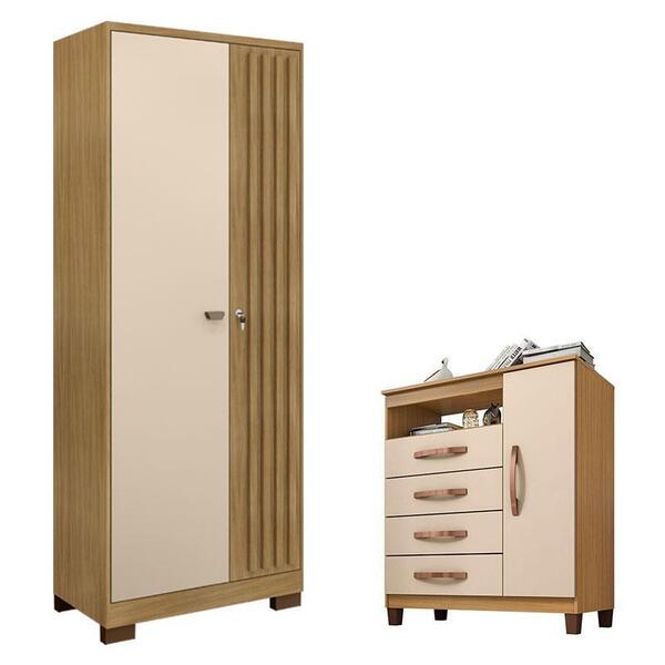 Cômoda Sapateira Cannes Com Armário Multiuso Versatile 2 Port