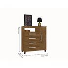 Cômoda Sapateira Cannes Marrom Malbec 4 Gavetas 1 Porta