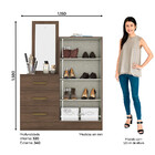 Cômoda Sapateira Chris 2 Portas 3 Gavetas Casa 812