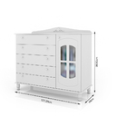 Cômoda/sapateira Colonial Branco Fosco