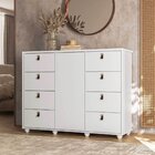 Cômoda Sapateira Com 8 Gavetas Larissa Yescasa Branco Fosco L
