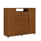 Cômoda Sapateira Com Chave 4 Gavetas 2 Portas Versátil Zanzini