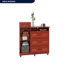 Cômoda Sapateira Com Espelho 1 Porta 3 Gavetas E Porta Jóias