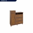 Cômoda Sapateira Com Espelho 1 Porta 3 Gavetas E Porta Jóias