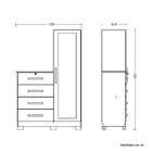 Cômoda Sapateira Com Espelho 4 Gavetas 1 Porta Cancun Espress