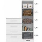 Cômoda Sapateira Com Espelho 4 Gavetas 1 Porta Cancun Espress