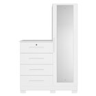 Cômoda Sapateira Com Espelho 4 Gavetas 1 Porta Cancun Espress