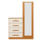 Cômoda Sapateira Com Espelho 4 Gavetas 1 Porta Cancun Espress