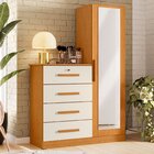 Cômoda Sapateira Com Espelho 4 Gavetas 1 Porta Cancun Espress