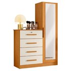 Cômoda Sapateira Com Espelho 4 Gavetas 1 Porta Cancun Espress