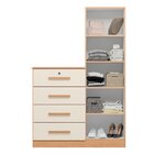 Cômoda Sapateira Com Espelho 4 Gavetas 1 Porta Cancun Freijó/