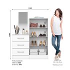 Cômoda Sapateira Com Espelho Happy Espresso Móveis Branco