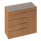 Cômoda Sapateira Com Porta Joias 5 Gavetas Lumiar Amêndola