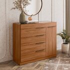 Cômoda Sapateira Com Porta Joias 5 Gavetas Lumiar Nogueira