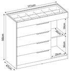 Cômoda Sapateira Com Porta Joias 5 Gavetas Lumiar Nogueira