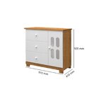 Cômoda Sapateira De Bebê 1 Porta 3 Gavetas Sophie Nature/bran