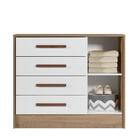 Cômoda Sapateira Donia Carvalho Rústico Branco