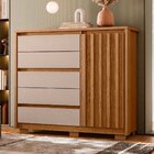 Cômoda Sapateira Duetto 1 Porta Ripada E 5 Gavetas - Móveis A