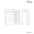 Cômoda Sapateira Duetto 1 Porta Ripada E 5 Gavetas - Móveis A