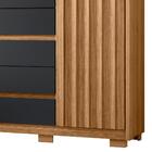 Cômoda Sapateira Duetto 1 Porta Ripada E 5 Gavetas - Móveis A