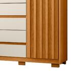 Cômoda Sapateira Duetto 1 Porta Ripada E 5 Gavetas - Móveis A