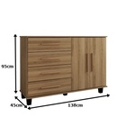 Cômoda Sapateira Eccos Nature – Fabri Móveis