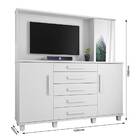 Cômoda Sapateira Estrela 2 Portas 5 Gavetas Branco - Rv Móveis