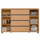 Cômoda Sapateira Grande 4 Gavetas 2 Portas Flex Evidência Fre