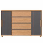 Cômoda Sapateira Grande 4 Gavetas 2 Portas Flex Evidência Fre